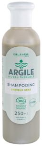 Shampooing cheveux gras argile et eau thermale de Digne les Bains